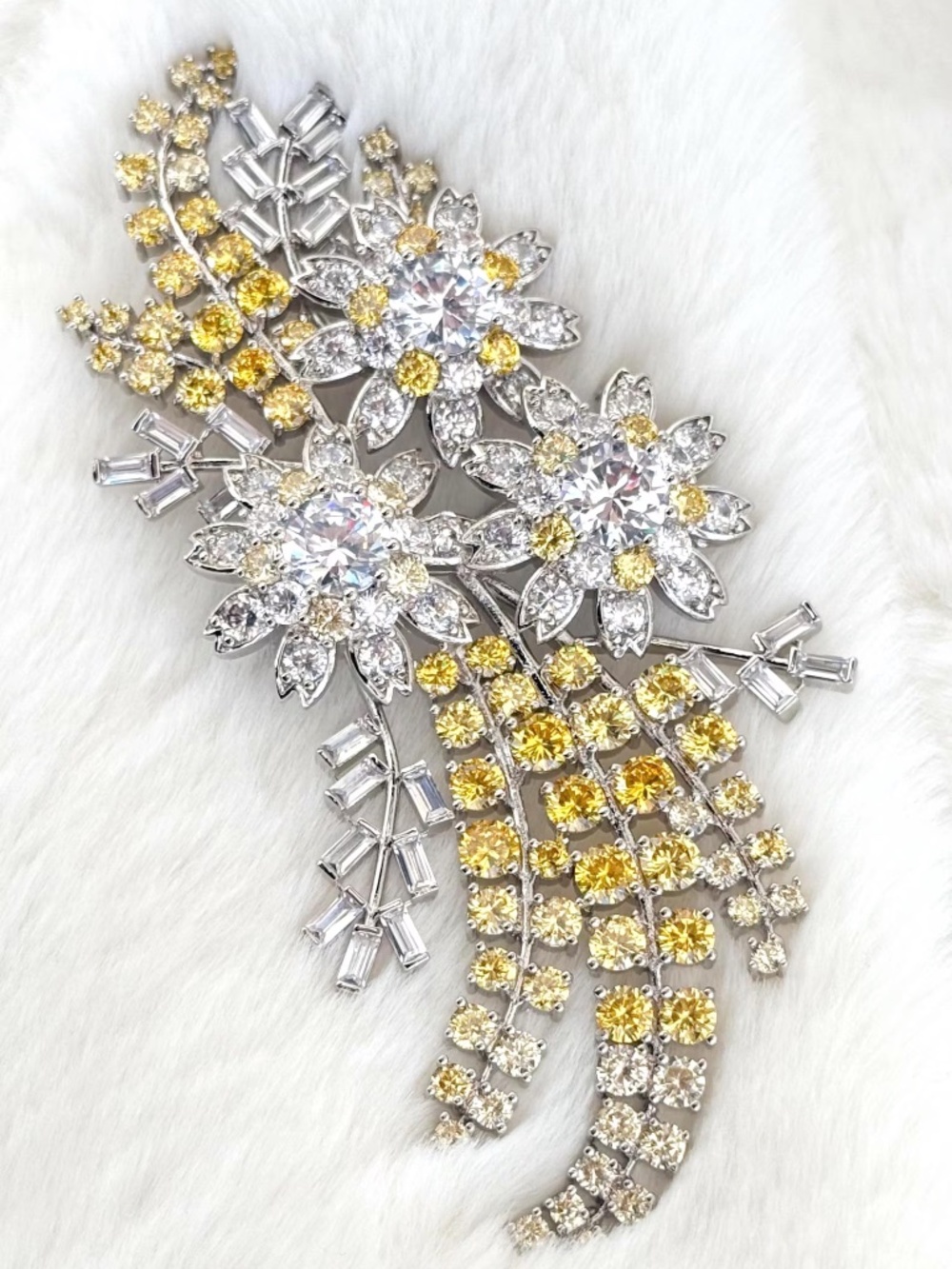 Queen Elizabeth Inspired Wattle Brooch, Recreation